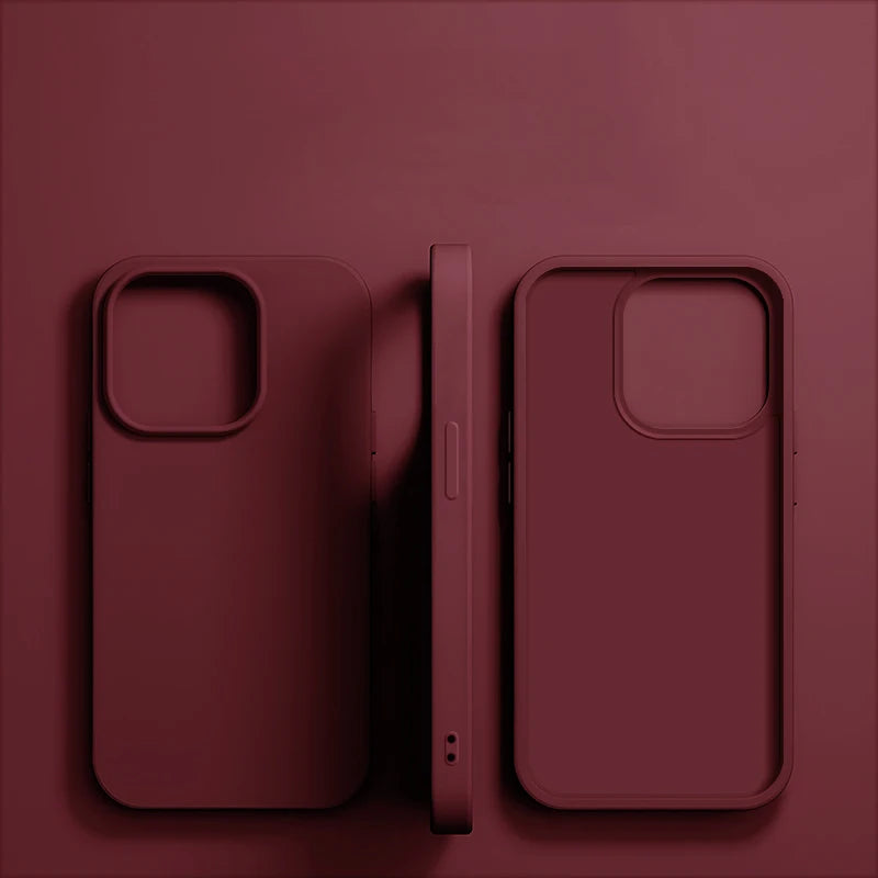 Luxury Liquid Silicone iPhone Case - Soft Shockproof Cover