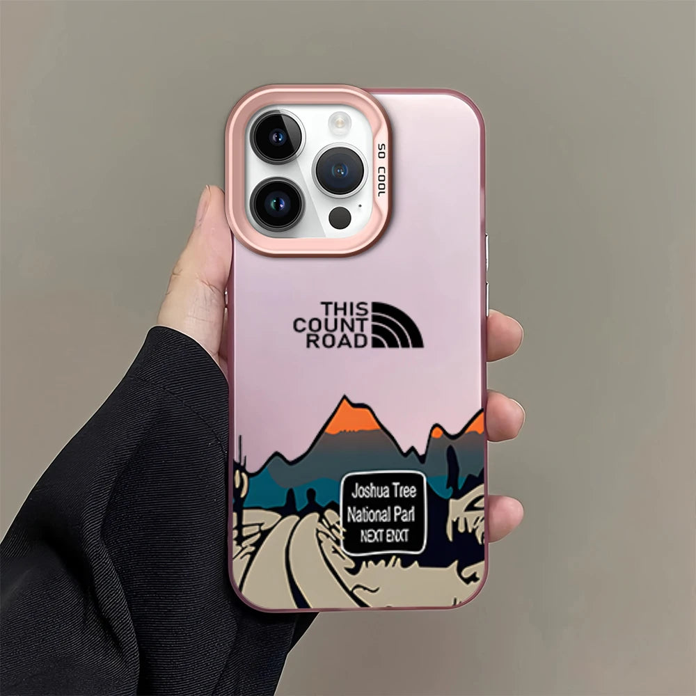 Luxury Mountain iPhone Case - IMD Laser Lens Circle Design