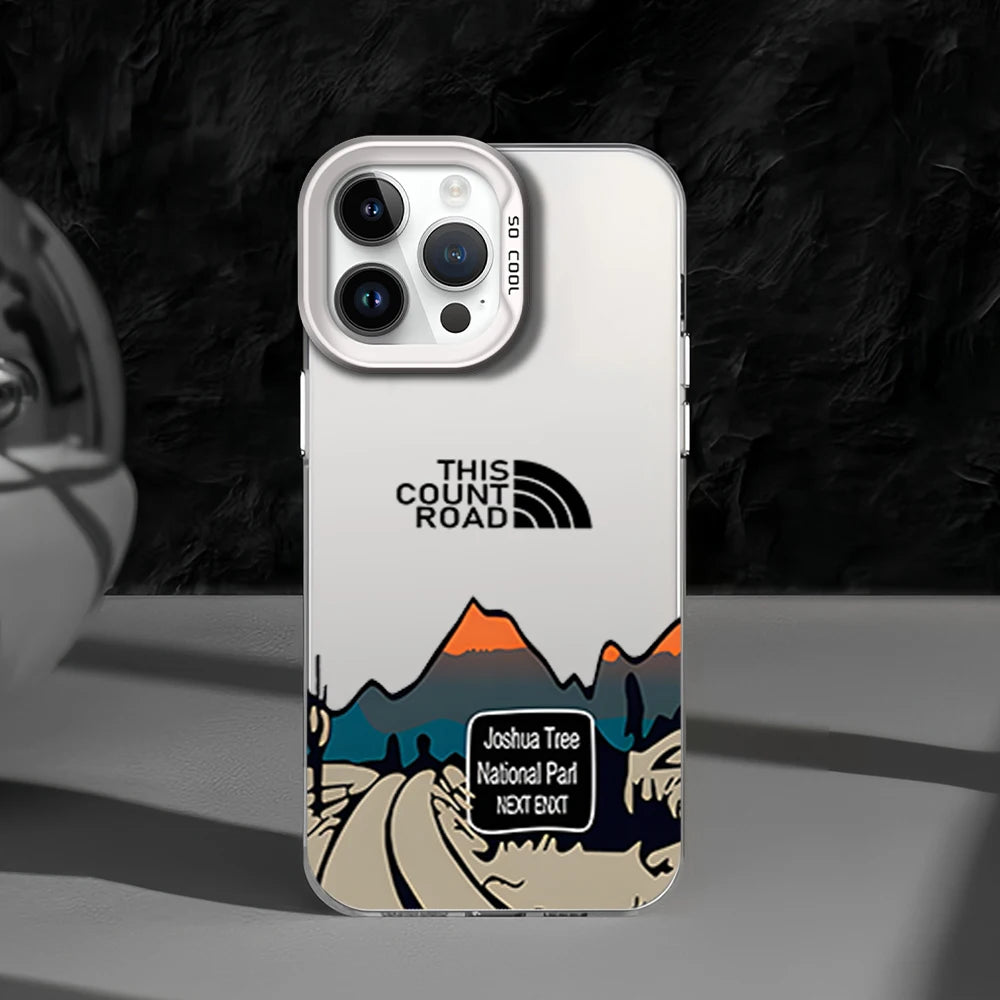 Luxury Mountain iPhone Case - IMD Laser Lens Circle Design