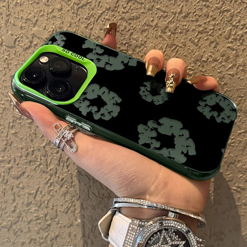 Denim Texture iPhone Case - Vintage Fabric Style Shockproof Cover