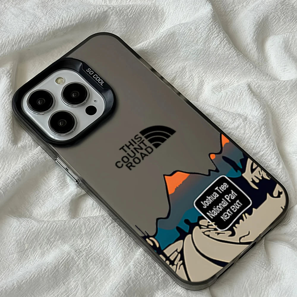 Luxury Mountain iPhone Case - IMD Laser Lens Circle Design