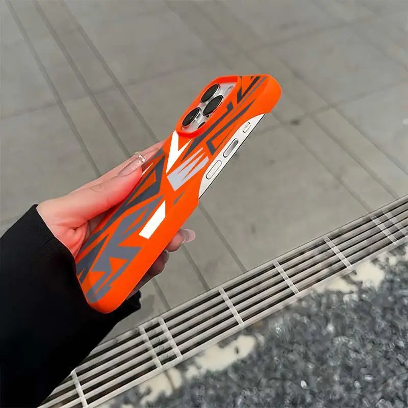 Geometric Borderless iPhone Case - Trendy Shockproof TPU Cover