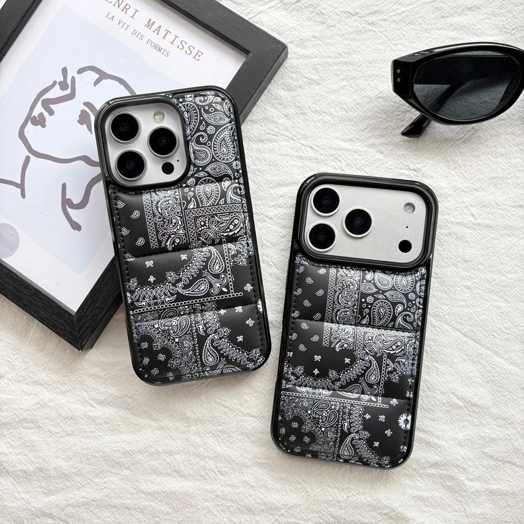 Bandana Patchwork iPhone Case - Ethnic Paisley Cloth Design