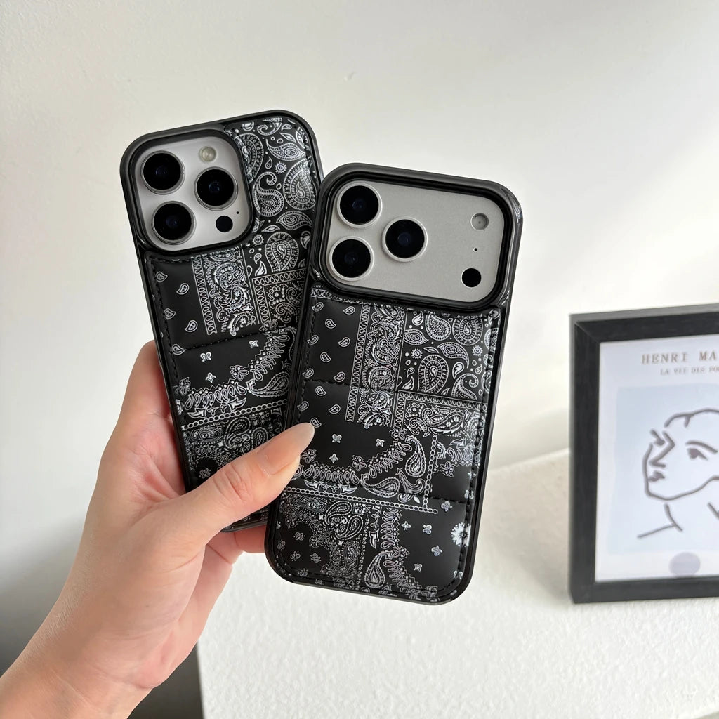 Bandana Patchwork iPhone Case - Ethnic Paisley Cloth Design