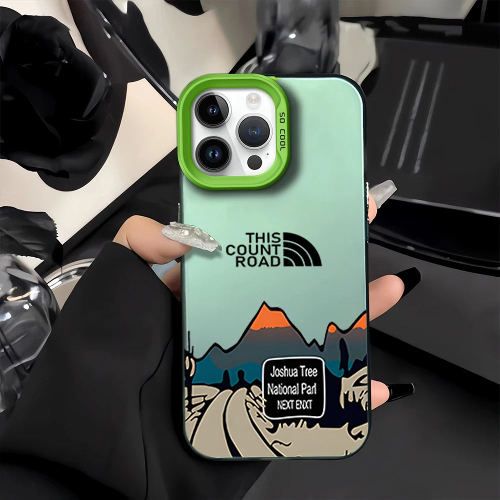 Luxury Mountain iPhone Case - IMD Laser Lens Circle Design