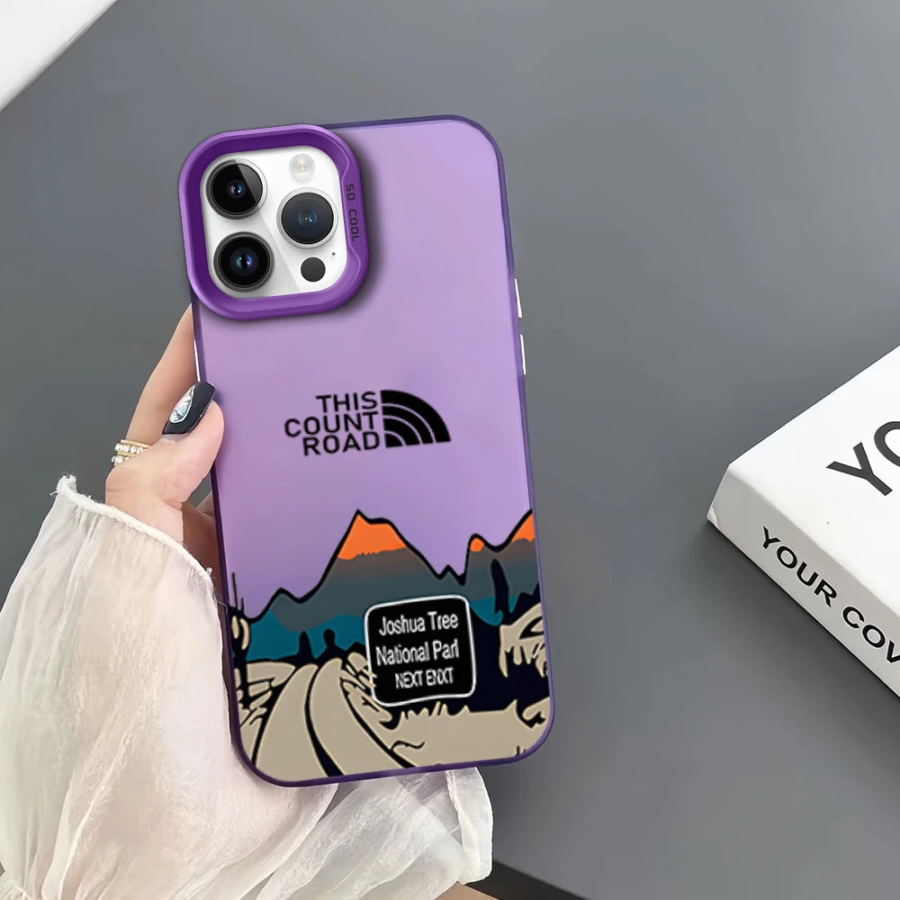 Luxury Mountain iPhone Case - IMD Laser Lens Circle Design