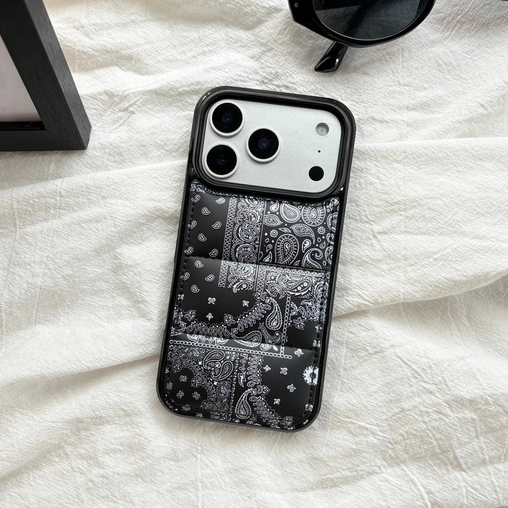 Bandana Patchwork iPhone Case - Ethnic Paisley Cloth Design