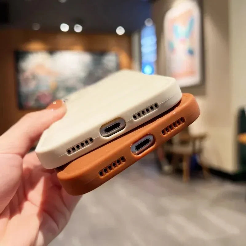 Down Jacket Silicone iPhone Case - Quilted Design