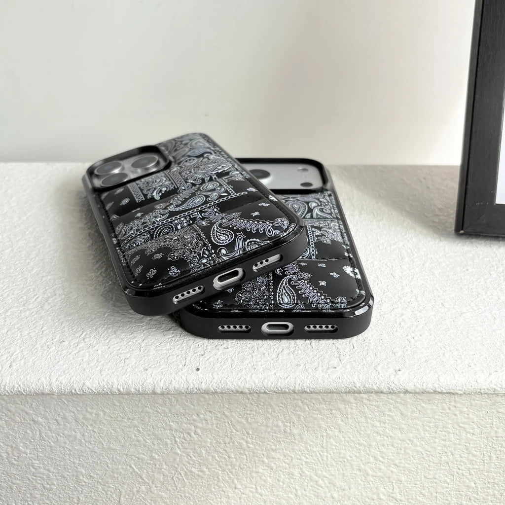 Bandana Patchwork iPhone Case - Ethnic Paisley Cloth Design